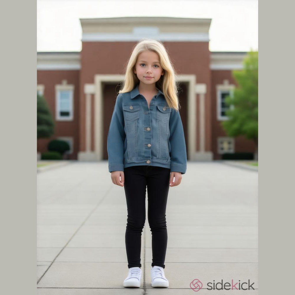 The Children's Place Girl's Size Medium (7/8) Light Wash Denim Jean Jacket